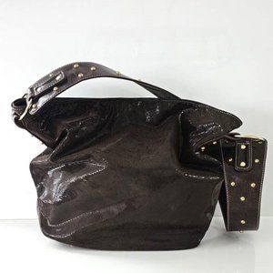 Boho strap snake skin look leather bag